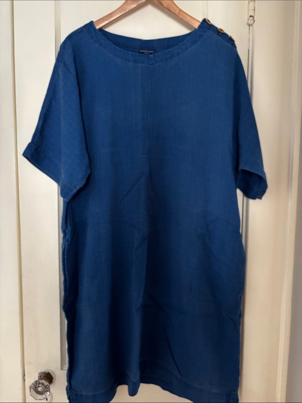 J.Jill Denim Casual Short-Sleeve Shirt Dress